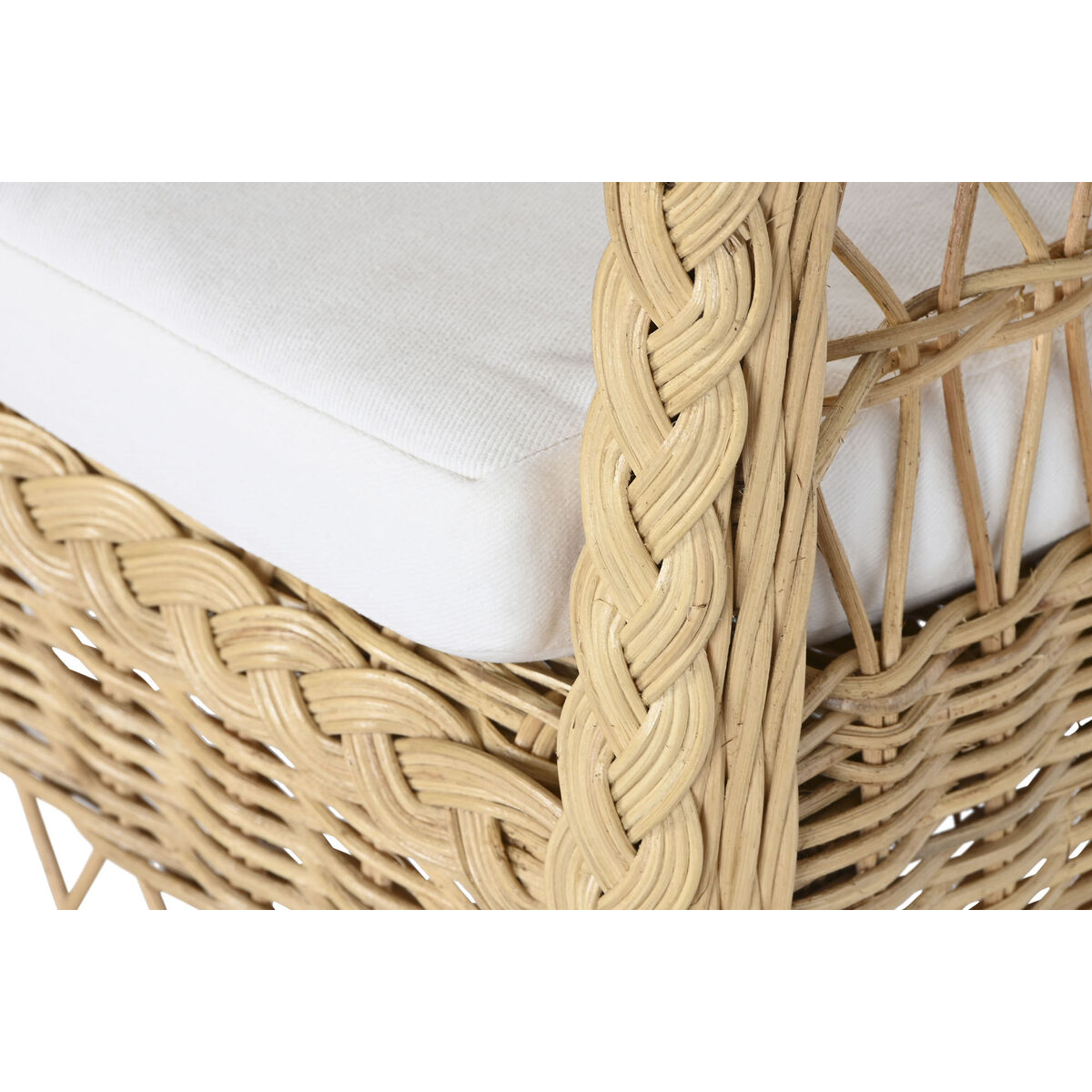 Poltrona DKD Home Decor Branco Natural 56 x 63 x 86 cm